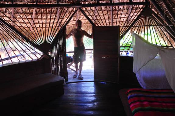 Nosso delicioso quarto na posada em Zipolite, no México